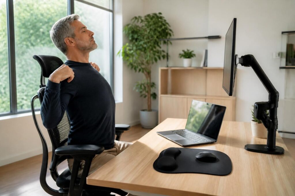 découvrez les meilleurs exercices pour améliorer votre posture au bureau et prévenir les douleurs liées à une position assise prolongée.