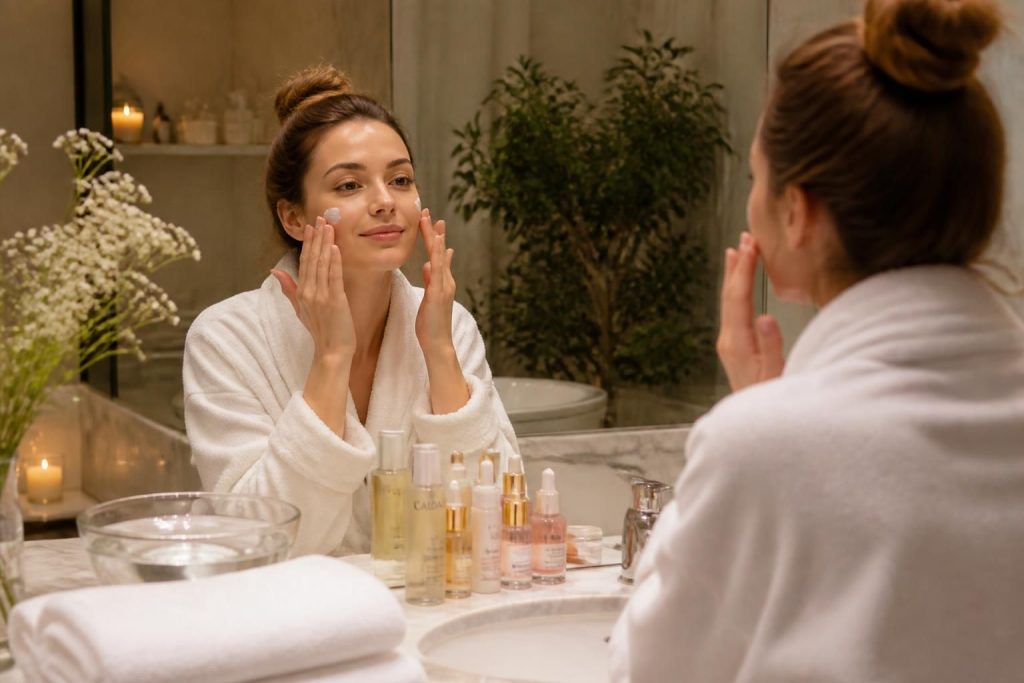 découvrez une routine du soir simple et efficace pour une peau reposée et éclatante au réveil. prenez soin de votre visage avant de dormir avec nos conseils beauté.