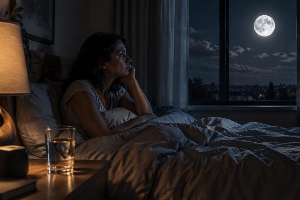 Insomnie pleine lune et verre d’eau : mythe ou réalité ?